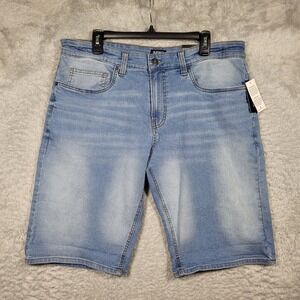 Buffalo David Bitton Evan Slim Straight‎ Denim Jean Shorts Mens 36 37x12 NWT